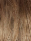 CHAMPAGNE-SUNSET | Dark/medium multi-tonal blond with textured honey, ash, and golden hues and chocolate brown roots