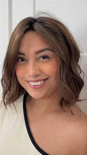 Katrina & Arlah Soriano @wearthehairsis wearing CHARLOTTE by ENVY BY ALAN EATON in color ESPRESSO | A cool, Multi-Dimensional Medium Brown with Darker Brown Roots