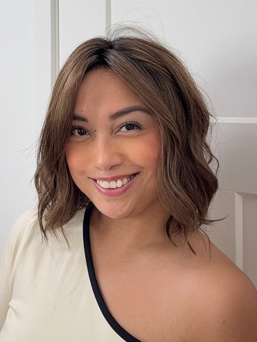 Katrina & Arlah Soriano @wearthehairsis wearing CHARLOTTE by ENVY BY ALAN EATON in color ESPRESSO | A cool, Multi-Dimensional Medium Brown with Darker Brown Roots