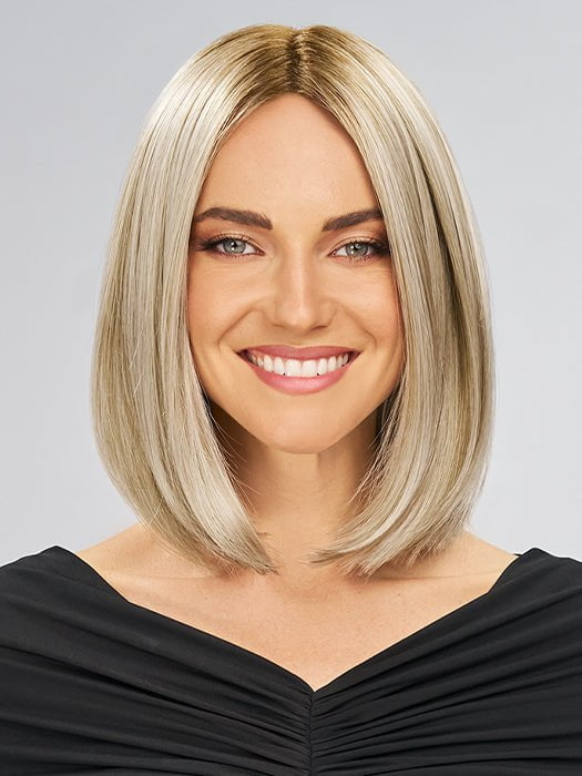 CLEMENTINE by Jon Renau in FS17/101S18 PALM SPRINGS BLONDE | Light Ash Blonde with Pure White Natural Violet Bold Highlights, Shaded with Dark Natural Ash Blonde FB MAIN IMAGE