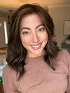 Jen Brown @being_mrs_brown wearing COREY by ENVY in color MEDIUM BROWN | Medium Brown with natural highlights