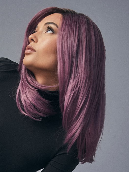 MAUVE BERRY | Smoky Fused Pale Violet Base with Medium Brown Roots