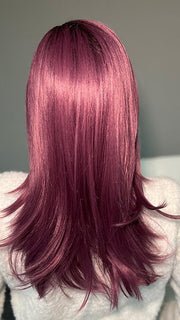 MAUVE BERRY | Smoky Fused Pale Violet Base with Medium Brown Roots
