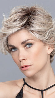COVER by Ellen Wille in PEARL BLONDE ROOTED 101.20.24 | Pearl Platinum and Light Strawberry Blonde with Lightest Ash Blonde Blend and Shaded Roots