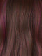Deep Plum Brown-R | A rich blend of deep plum and dark brown tones, enhanced by a dark root that creates a bold and dramatic impression. 