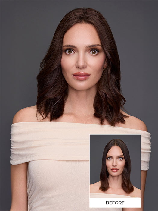 Featured Here: easiPart Medium HH 14” by Jon Renau in color 4 Brownie Finale