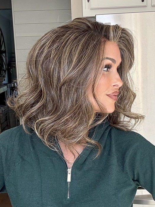 Crystal Honeycutt @thehairhoneys wearing ESTEE by BELLE TRESS in color CHOCOLATE BUTTERCREAM R | A deep Chocolate Brown Root, that melts into Buttery, Golden Brown Tones, accented by Soft Caramel and Honey highlights for a smooth, multidimensional finish