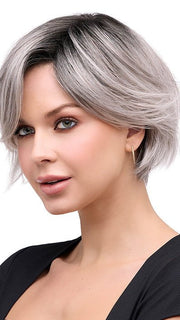 STERLING SHADOW | Medium Salt-and-Pepper Grey with Darker Brown Roots