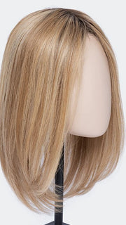 FAMOUS by Ellen Wille in LIGHT BERNSTEIN ROOTED 12.26.27 | Lightest Brown, Medium Golden Blonde, and Dark Strawberry Blonde with shaded roots