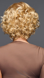 Model is wearing BUOYANT in GL14-22SS | SS SANDY BLONDE | Dark golden blonde base blends into multi-dimensional tones of medium gold blonde and light beige blonde. 
