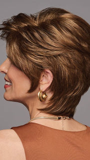 Wear the bangs to the side, or utilize the lace front and wear the bangs off the face