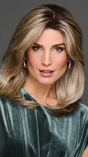 FULL FINESSE in color GF17-23SS ICED LATTE MACCHIATO | Honey Blonde shaded with Cool Blonde with Dark Roots