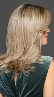 FULL FINESSE in color GF17-23SS ICED LATTE MACCHIATO | Honey Blonde shaded with Cool Blonde with Dark Roots