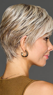 JAW DROPPER in color GF19-23SS BISCUIT | Light Ash Blonde Evenly Blended with Cool Platinum Blonde with Dark Roots
