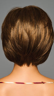Model is wearing JOVIALITY in color GL8-10 DARK CHESTNUT | Rich, Dark Brown with Coffee Highlights