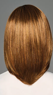 Model is wearing JUBILANT by Gabor in color GL8-29SS SS HAELNUT |  Coffee Brown with soft Ginger highlights