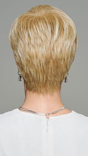 Model is wearing DREAM DEBUT in LIGHT-BLONDE | Medium Blonde Streaked with Pale Gold Highlights
