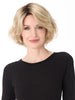 Model is wearing GIA by ENVY in color SILKY BEIGE | Light Platinum Blonde with Dark Brown Roots