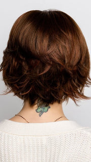 CHERRY-BROWN-R | Medium Rich Brown and Soft Reddish Brown Base with Medium Red Highlights