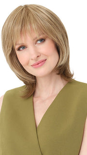 GRACE by ENVY in color GINGER CREAM | Dark Beige Blonde underneath highlighted on top with Light Beige Blonde
