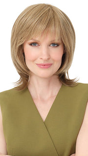 GRACE by ENVY in color GINGER CREAM | Dark Beige Blonde underneath highlighted on top with Light Beige Blonde