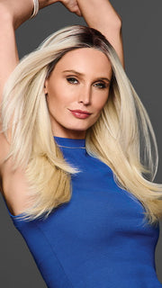 Model is wearing DOUBLE TAP in color 2T6832 Deep Root Vanilla Butter