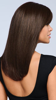 Model is wearing HD SIDE FRIDGE TOPPER in color R4/6 BLACK COFFEE | Dark Brown and Chestnut Brown Blend