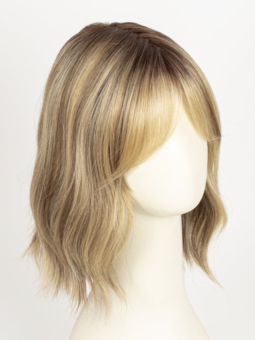 12FS8 SHADED PRALINE | Light Gold Brown, Light Natural Gold Blonde & Pale Natural Gold-Blonde Blend, Shaded with Medium Brown