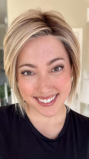 Jen Brown @being_mrs_brown wearing IGNITE by JON RENAU in color 12FS8 SHADED PRALINE | Light Gold Brown, Light Natural Gold Blonde & Pale Natural Gold-Blonde Blend, Shaded with Medium Brown