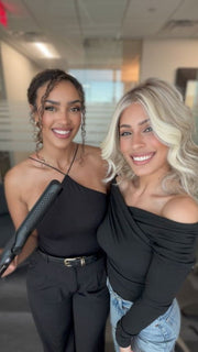 Sabrina & Roxie in Drew by Jon Renau holding the INFRARED DUO STYLER. U.S. PLUG ONLY NOT DUAL VOLTAGE