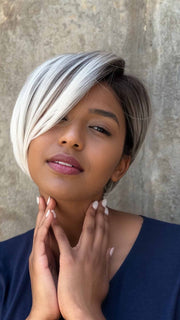 JAYLA by KIM KIMBLE in MC119/23SS SWEET CREAM | Pale Blonde with Dark Roots