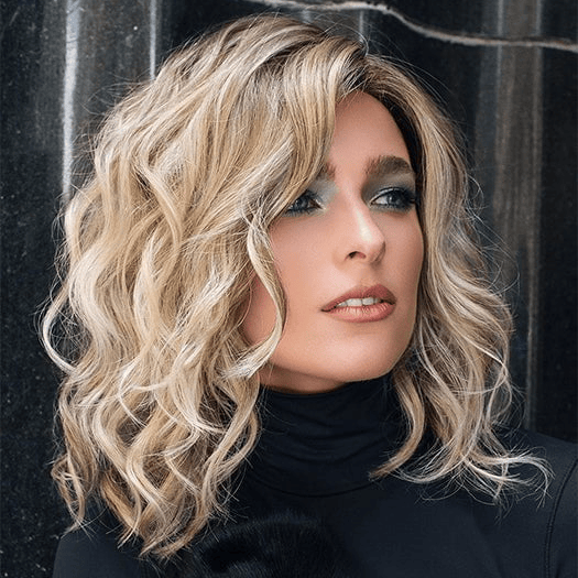 MILA by Jon Renau in 12FS8 SHADED PRALINE | Light Gold Brown, Light Natural Gold Blonde & Pale Natural Gold-Blonde Blend, Shaded with Medium Brown. 
PPC MAIN IMAGE