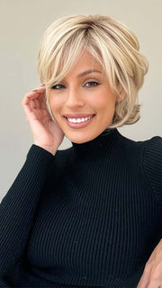 NAOMI by Jon Renau in 12FS8 SHADED PRALINE | Light Gold Brown, Light Natural Gold Blonde & Pale Natural Gold-Blonde Blend, Shaded with Medium Brown