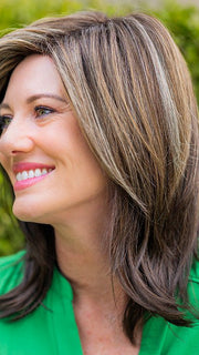 CHOCOLATE FROST R | Rooted Dark with a Dark Brown Base with Honey Blonde and Platinum highlights