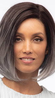 JAMISON by Estetica in GRAYDIENT-STORM | Dark Brown Roots that Melt into Light Gray and Silver Tones Towards the Ends PPC MAIN IMAGE FB MAIN IMAGE