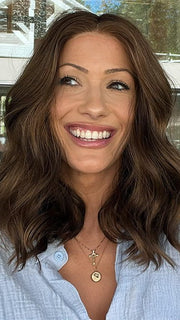 Jenna Fail @jenna_fail wearing MOLLY by ENVY in color MEDIUM BROWN | Medium Brown with natural highlights
