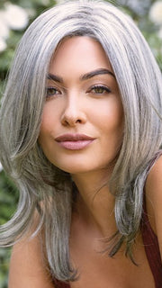 JODIE by Rene of Paris in SALT & PEPPER | 50/50 Blend of Pale Steel Grey and Deep Dark Charcoal Grey