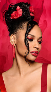 A glamorous hairpiece that easily attaches to your hair with a 3” claw clip