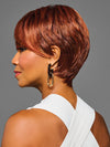 Model is wearing KESSIE in color MC30/130SS CHERRY COLA | Dark Red with Copper Highlights