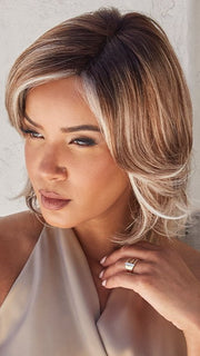 MELTED-CINNAMON | Medium-Brown Root with a Cinnamon Blond Base with Icy Blond Ends