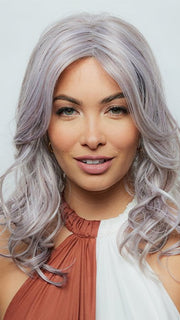 KIRBY by Rene of Paris in FROZEN MULBERRY | Pale White-Grey Platinum base with subtle Lavender and Frosted Berry Tones delicately woven throughout