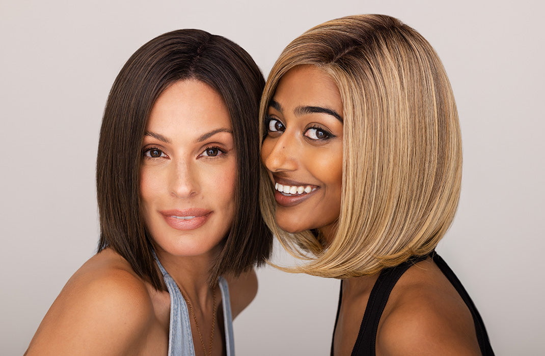 Featured Here: Lia II by Ellen Wille in shade Coffee Brown Rooted & Haute by Jon Renau in shade 24B18S8 SHADED MOCHA