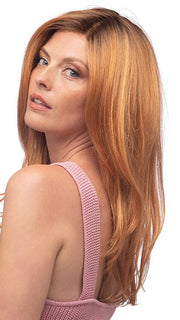 MANDARIN-ROOTED | Light Auburn and Strawberry Blonde Blend with Golden Brown Roots