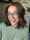 Brea @getwiggywithbrea wearing LORYN by RENE OF PARIS in color GINGER-BROWN | Medium Auburn Evenly Blended with Medium Brown