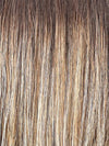 MACADAMIA LATTE R | A combination of Medium and Light Brown, highlighted with Light Gold Blonde, and a mixture of Ash Blonde and Light Gold Blonde, Rooted with Medium and Light Brown