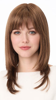 Model is wearing MADISON by ENVY in color LIGHT-BROWN | Light Golden Brown with subtle highlights