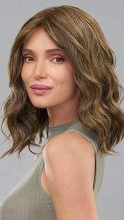 Maeve offers a natural look with its seamless lace front, low permatease, and monofilament center part