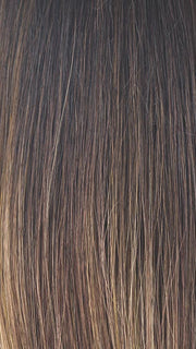 MARBLE-BROWN-LR | Medium Brown blended with Light Honey Brown and Long Dark Brown Roots