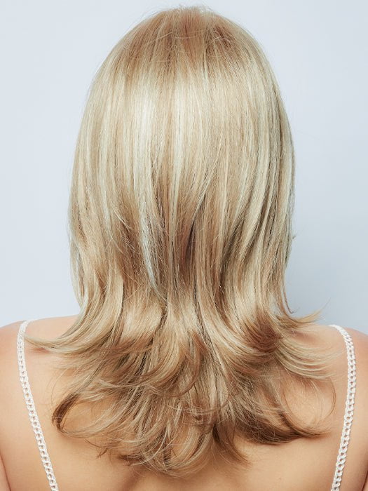 CHAMPAGNE-BLUSH | Creamy White Blonde Base transitions to Strawberry Blonde with Light Auburn Highlights