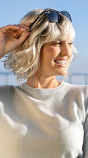 MARSHA by Envy in PLATINUM SHADOW | Light Blonde with Dark Roots